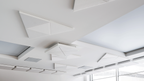 XYZ-Technologies_Eidos-Montreal-Triangular-square-acoustic panels-and-ceilling-microphone