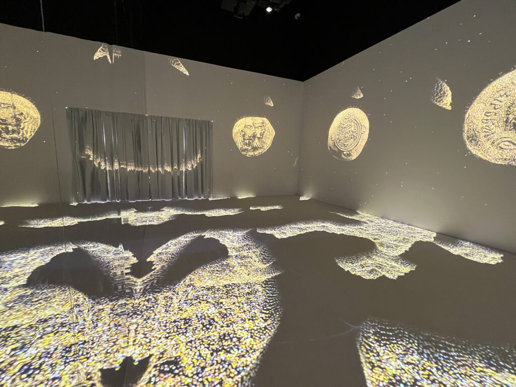 XYZ Technologies MNAS Minted Narratives exposition Projection room about the history of money Minted Narratives: Legacy of Saudi Arabia in Coins