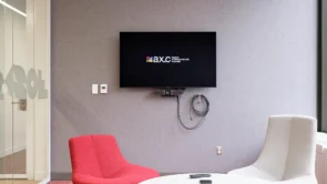 XYZ Technologies Espace Ax c small conference room video conferencing display wall camera
